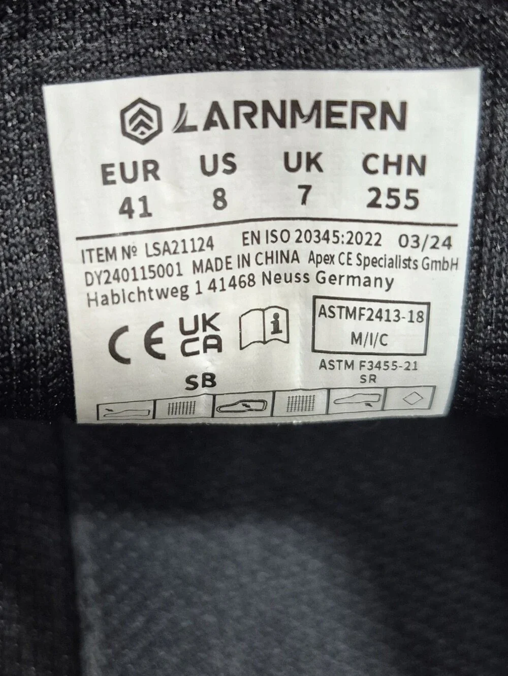 Larnmern work shoes